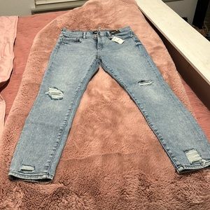 NWT Express mid rise cropped skinny jeans